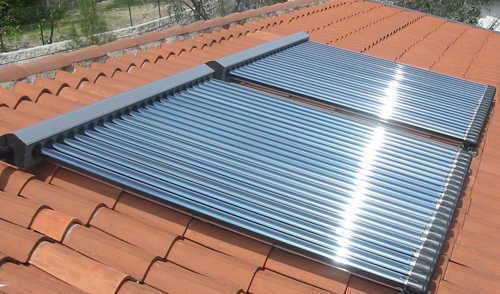 Solar Thermal - Evacuated tube panel heating system, MCS, solar water 